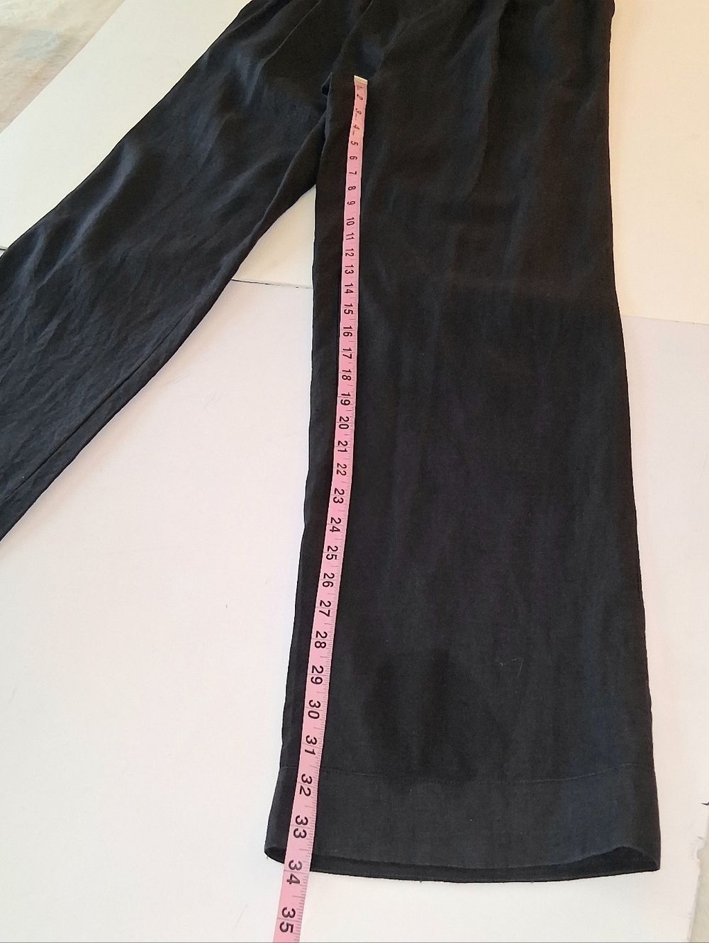 Donna Karan New York Pleated Linen Pants Sz 10 Black - Picture 10 of 11